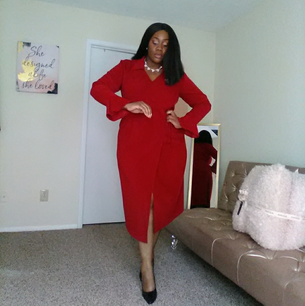 Plus Size Wrap Dress
